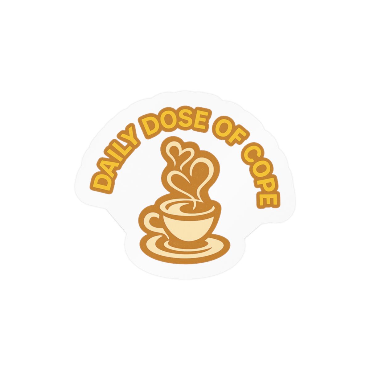 Daily Dose of Cope Sticker, Dark Humor Meme Sticker, Sarcastic Internet Humor Decal, Funny Coffee Meme Laptop Bubble-free stickers