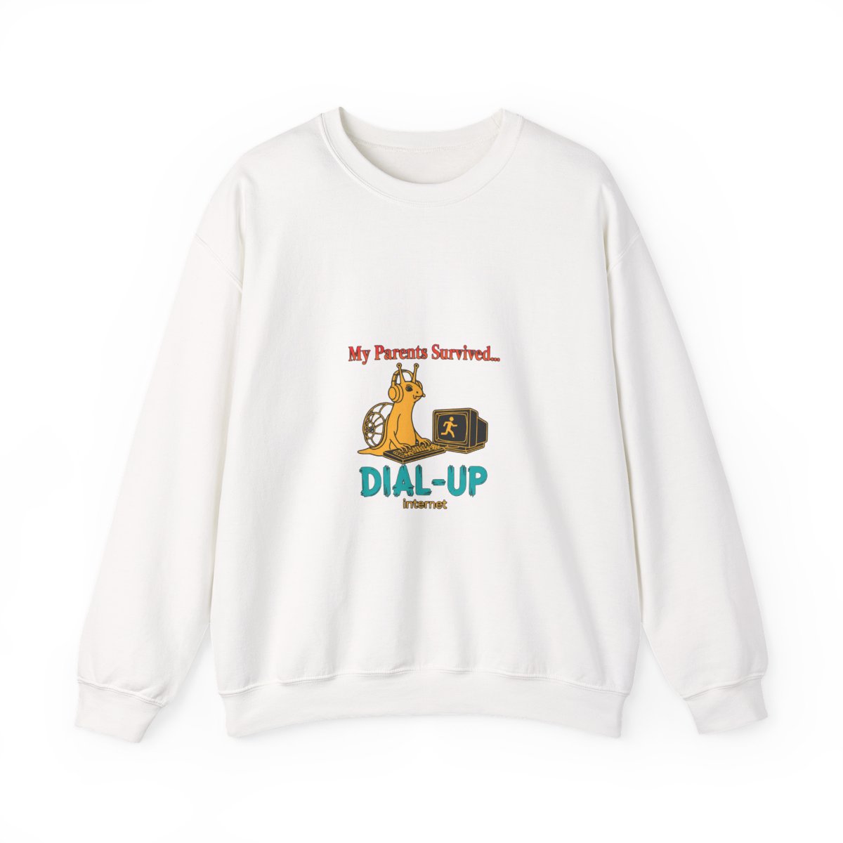 DIAL-UP Internet Snail Graphic Crewneck